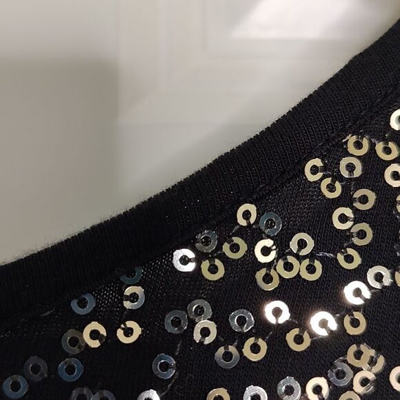 INC International Concepts Sequined Dolman Sleeve Blouse Top Size M - Picture 6 of 7